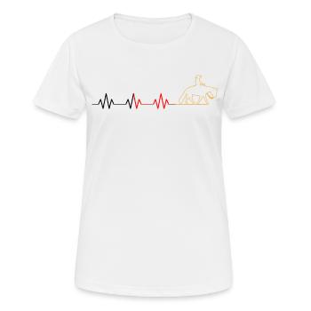 Pleasure Pferd & Westernreiterin Westernreiten - Frauen T-Shirt atmungsaktiv - Weiß - Vorne - AI Model Female 172 dark (172cm)
