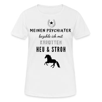 Pferdespruch - Frauen T-Shirt atmungsaktiv - Weiß - Vorne - AI Model Female 172 dark (172cm)