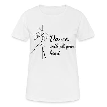 Pole dance - Frauen T-Shirt atmungsaktiv - Weiß - Vorne - AI Model Female 172 dark (172cm)