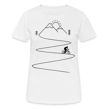 Faire du vélo - T-shirt respirant Femme - blanc - Devant - AI Model Female 172 dark (172cm)