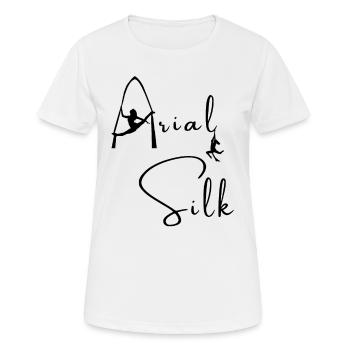 Arial Silk - T-shirt respirant Femme - blanc - Devant - AI Model Female 172 dark (172cm)