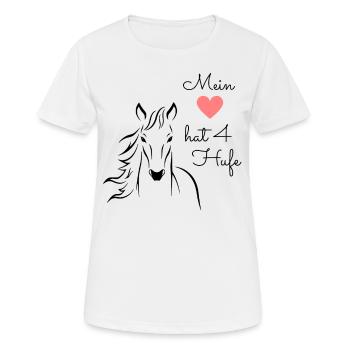 Pferde Spruch - Frauen T-Shirt atmungsaktiv - Weiß - Vorne - AI Model Female 172 dark (172cm)