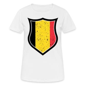 Belgium - Women's Breathable T-Shirt - white - Front - AI Model Female 172 dark (172cm)