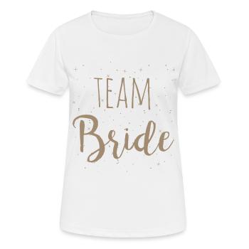 Team Bride - Women's Breathable T-Shirt - white - Front - AI Model Female 172 dark (172cm)
