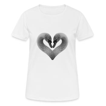 Un coeur pour les animaux - T-shirt respirant Femme - blanc - Devant - AI Model Female 172 dark (172cm)