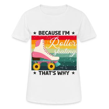 Roller skates Roller skating Roller skaters - Women's Breathable T-Shirt - white - Front - AI Model Female 172 dark (172cm)