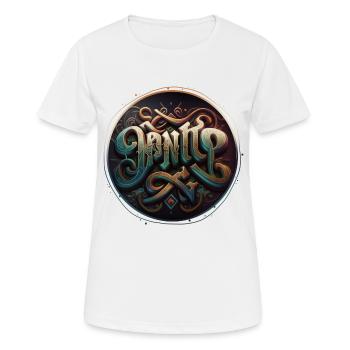 Graffiti Inspirierend V2 - Frauen T-Shirt atmungsaktiv - Weiß - Vorne - AI Model Female 172 dark (172cm)