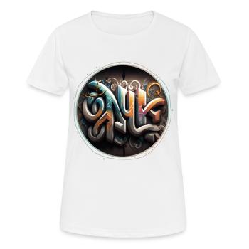 Graffiti Inspirierend V4 - Frauen T-Shirt atmungsaktiv - Weiß - Vorne - AI Model Female 172 dark (172cm)