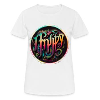 "Trippy" Graffiti Theme 2 - Women's Breathable T-Shirt - white - Front - AI Model Female 172 dark (172cm)