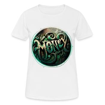 Money Graffiti Theme 1 - Women's Breathable T-Shirt - white - Front - AI Model Female 172 dark (172cm)