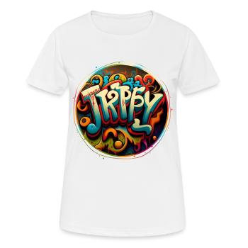 "Trippy" Graffiti Theme 1 - Women's Breathable T-Shirt - white - Front - AI Model Female 172 dark (172cm)