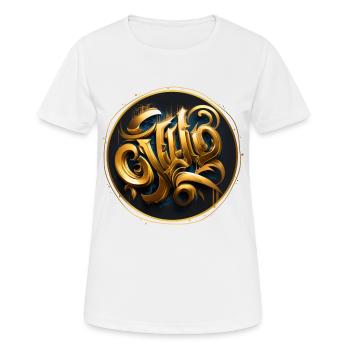 Gold Graffiti Theme 1 - Women's Breathable T-Shirt - white - Front - AI Model Female 172 dark (172cm)