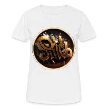 Gold Graffiti Theme 3 - Women's Breathable T-Shirt - white - Front - AI Model Female 172 dark (172cm)