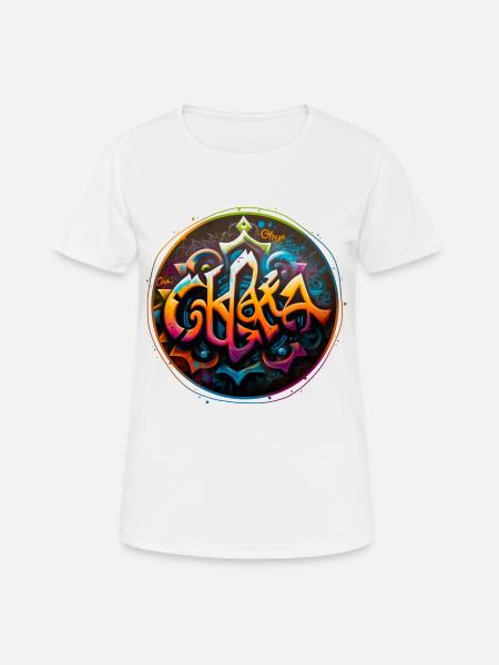 Chakras Graffiti Theme 3 - Frauen T-Shirt atmungsaktiv - Weiß