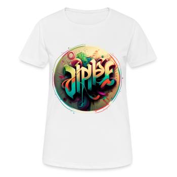 "Inspire" Graffiti Theme 3 - Women's Breathable T-Shirt - white - Front - AI Model Female 172 dark (172cm)