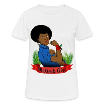 Martiniquaise Forte Matinik Mädchen Martinique - Frauen T-Shirt atmungsaktiv - Weiß - Vorne - AI Model Female 172 dark (172cm)