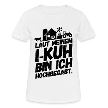 Landwirt Bauer Landwirtschaft Sprüche IQ - Frauen T-Shirt atmungsaktiv - Weiß - Vorne - AI Model Female 172 dark (172cm)