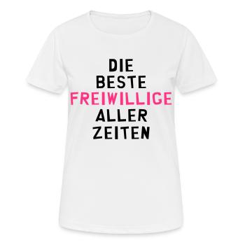 Freiwilliger - Freiwillige - Ehrenamt Solidarität - Frauen T-Shirt atmungsaktiv - Weiß - Vorne - AI Model Female 172 dark (172cm)