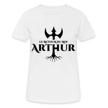 Le retour du roi Arthur - T-shirt respirant Femme - blanc - Devant - AI Model Female 172 dark (172cm)
