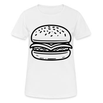 Hamburger - T-shirt respirant Femme - blanc - Devant - AI Model Female 172 dark (172cm)