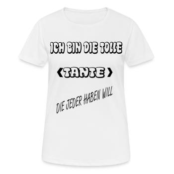 Ich Bin die Tolle Tante - Frauen T-Shirt atmungsaktiv - Weiß - Vorne - AI Model Female 172 dark (172cm)