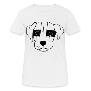 Black Metal Hund - Frauen T-Shirt atmungsaktiv - Weiß - Vorne - AI Model Female 172 dark (172cm)