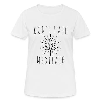 Yoga meditation - Women's Breathable T-Shirt - white - Front - AI Model Female 172 dark (172cm)