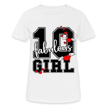 10th birthday girl birthday girl - Women's Breathable T-Shirt - white - Front - AI Model Female 172 dark (172cm)