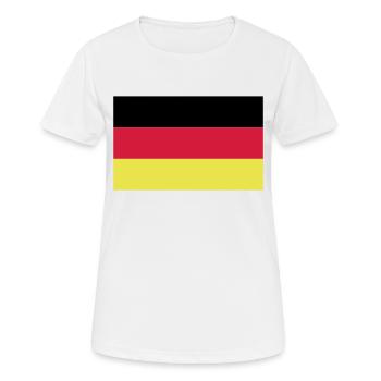 Germany Flag Flag - Women's Breathable T-Shirt - white - Front - AI Model Female 172 dark (172cm)