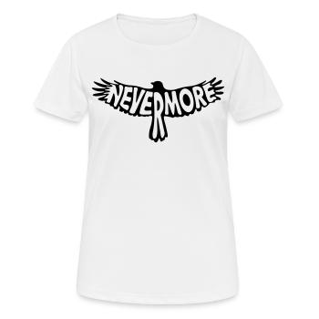 Nevermore - Frauen T-Shirt atmungsaktiv - Weiß - Vorne - AI Model Female 172 dark (172cm)
