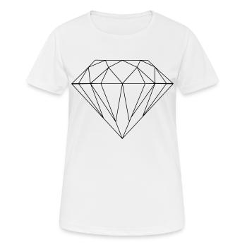 Diamant - Frauen T-Shirt atmungsaktiv - Weiß - Vorne - AI Model Female 172 dark (172cm)