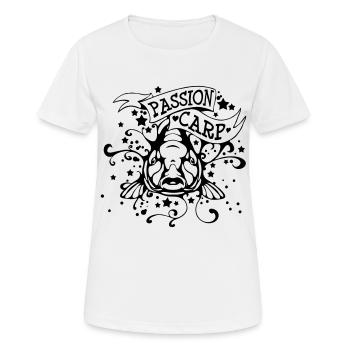 PASSION CARP - Frauen T-Shirt atmungsaktiv - Weiß - Vorne - AI Model Female 172 dark (172cm)