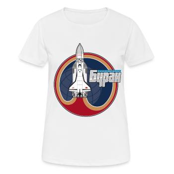 La navette Buran - T-shirt respirant Femme - blanc - Devant - AI Model Female 172 dark (172cm)