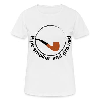 Fumeur de pipe et prowed - T-shirt respirant Femme - blanc - Devant - AI Model Female 172 dark (172cm)