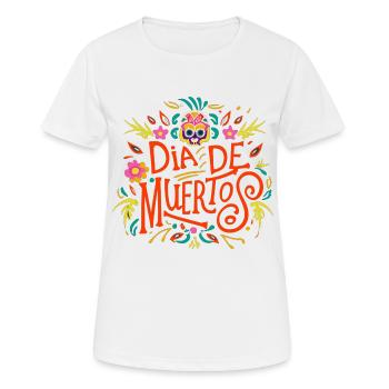 Dia de Muertos Day of the Dead T-Shirt Design - Women's Breathable T-Shirt - white - Front - AI Model Female 172 dark (172cm)