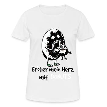 Conquérir mon cœur avec des donuts fantaisie enfants plaisir - T-shirt respirant Femme - blanc - Devant - AI Model Female 172 dark (172cm)