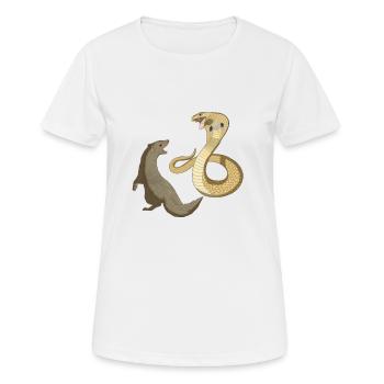 This mongoose vs cobra design is the perfect gift - Women's Breathable T-Shirt - white - Front - AI Model Female 172 dark (172cm)