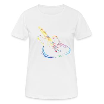 Gitarre Musiker Geschenkidee für Gitarristen - Frauen T-Shirt atmungsaktiv - Weiß - Vorne - AI Model Female 172 dark (172cm)