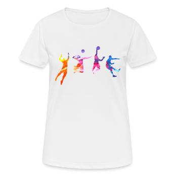 volley-ball - T-shirt respirant Femme - blanc - Devant - AI Model Female 172 dark (172cm)
