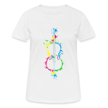 Cello Streichinstrument Violine Violoncello - Frauen T-Shirt atmungsaktiv - Weiß - Vorne - AI Model Female 172 dark (172cm)