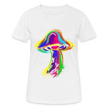 Om magic mushrooms goa psytrance Gift Idea - Women's Breathable T-Shirt - white - Front - AI Model Female 172 dark (172cm)