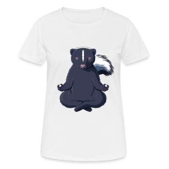 Putois Médite - T-shirt respirant Femme - blanc - Devant - AI Model Female 172 dark (172cm)