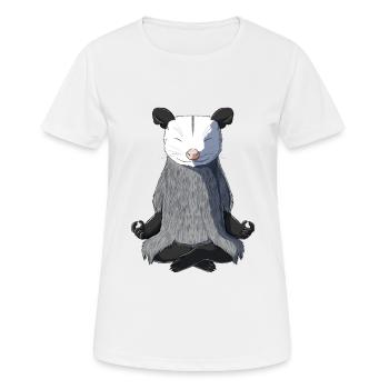 Opossums Meditiert - T-shirt respirant Femme - blanc - Devant - AI Model Female 172 dark (172cm)
