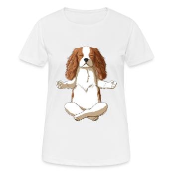 Cavalier King Charles Spaniel - Frauen T-Shirt atmungsaktiv - Weiß - Vorne - AI Model Female 172 dark (172cm)