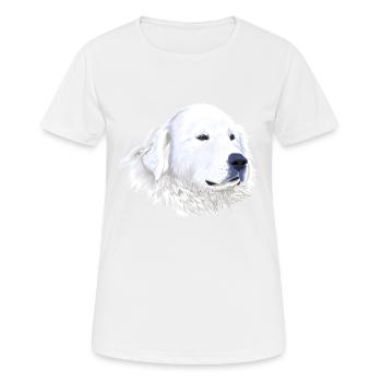 Great Pyrenees Dog - Women's Breathable T-Shirt - white - Front - AI Model Female 172 dark (172cm)