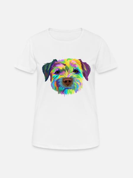Border Terrier Hund Geschenk - Frauen T-Shirt atmungsaktiv - Weiß