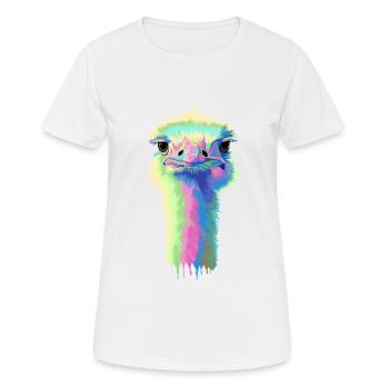 Strauß - Frauen T-Shirt atmungsaktiv - Weiß - Vorne - AI Model Female 172 dark (172cm)