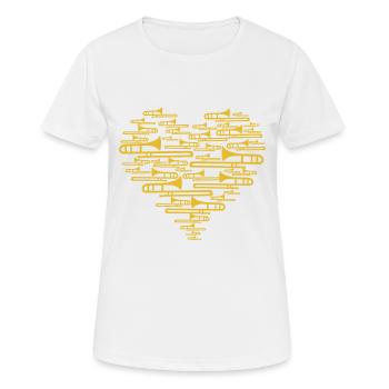 Trombone - T-shirt respirant Femme - blanc - Devant - AI Model Female 172 dark (172cm)