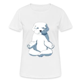 Chien maltais - T-shirt respirant Femme - blanc - Devant - AI Model Female 172 dark (172cm)