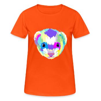 Splash Furets - T-shirt respirant Femme - orange néon - Devant - AI Model Female 172 dark (172cm)